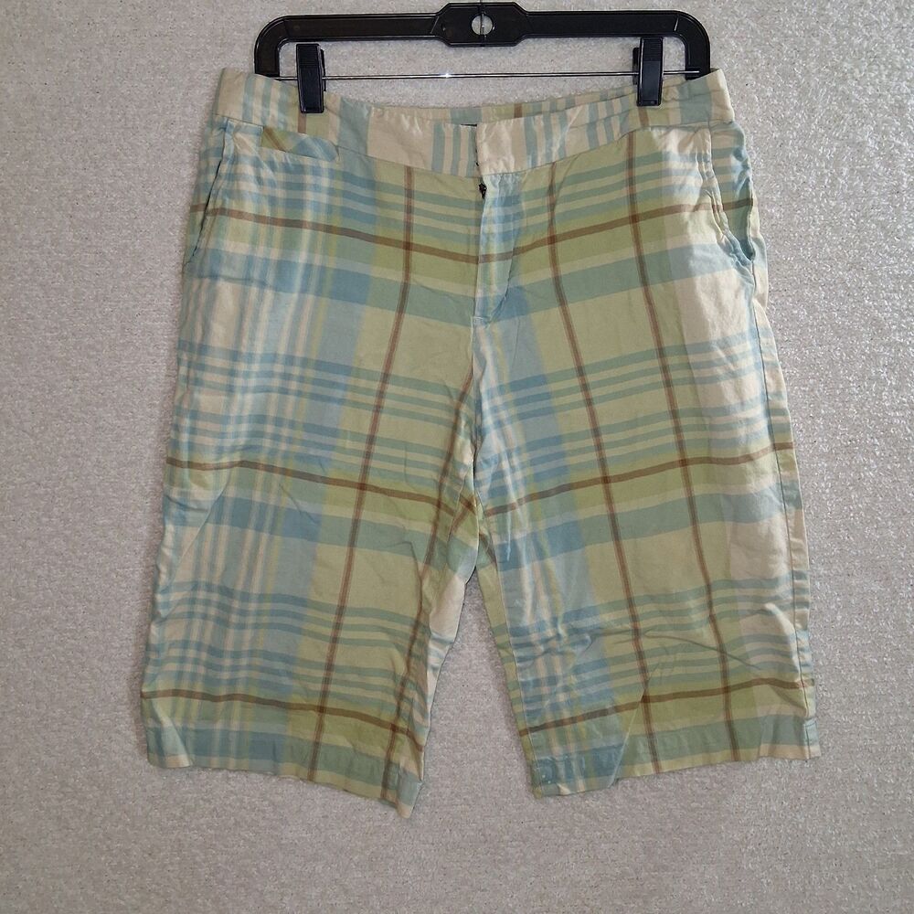 Tommy Bahama Plaid Shorts Women's Sz 10 Summer Beach Resort Vacation Luxury Boat